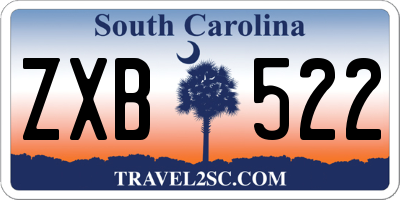 SC license plate ZXB522