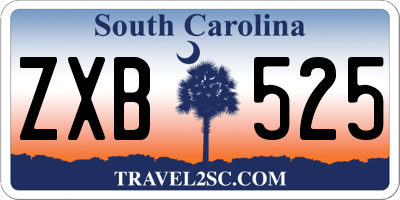 SC license plate ZXB525