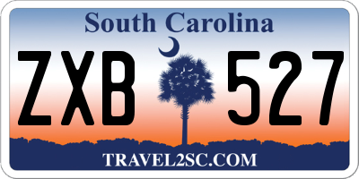SC license plate ZXB527