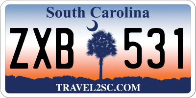 SC license plate ZXB531