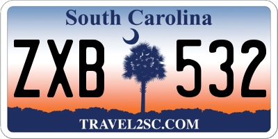 SC license plate ZXB532