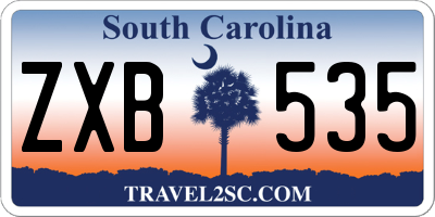 SC license plate ZXB535