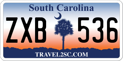 SC license plate ZXB536