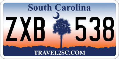 SC license plate ZXB538