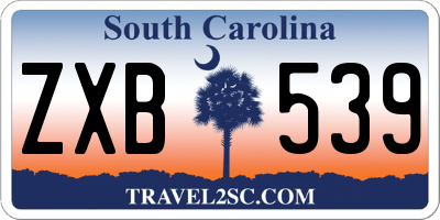 SC license plate ZXB539