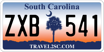 SC license plate ZXB541