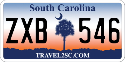 SC license plate ZXB546