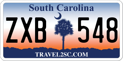 SC license plate ZXB548