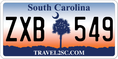 SC license plate ZXB549