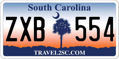 SC license plate ZXB554