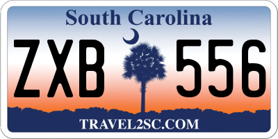 SC license plate ZXB556