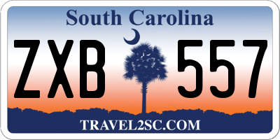 SC license plate ZXB557