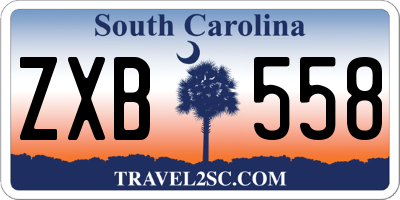 SC license plate ZXB558