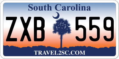 SC license plate ZXB559