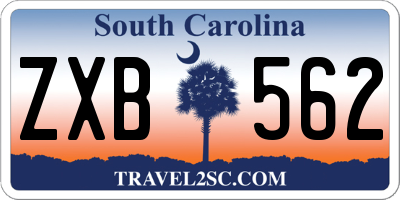 SC license plate ZXB562
