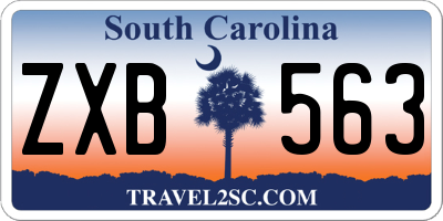 SC license plate ZXB563