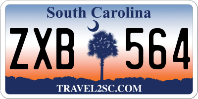 SC license plate ZXB564