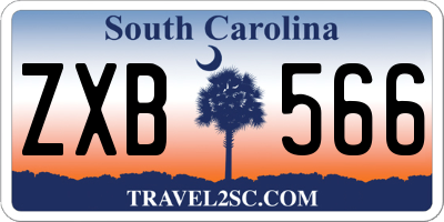 SC license plate ZXB566