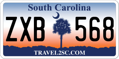 SC license plate ZXB568