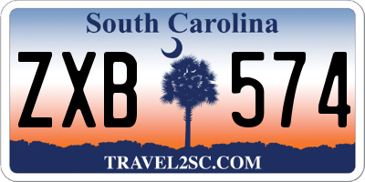 SC license plate ZXB574