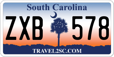 SC license plate ZXB578