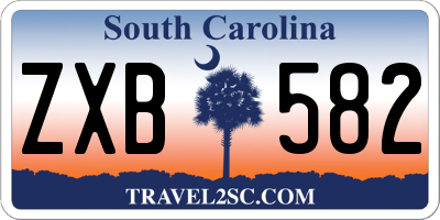 SC license plate ZXB582