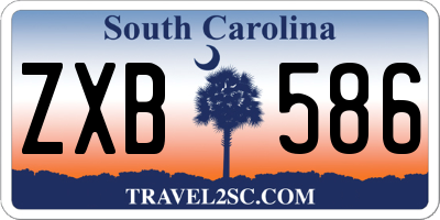 SC license plate ZXB586
