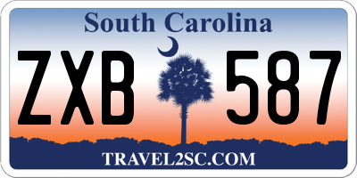 SC license plate ZXB587