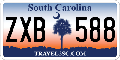 SC license plate ZXB588