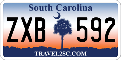 SC license plate ZXB592