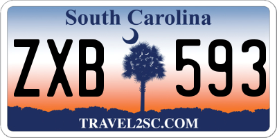 SC license plate ZXB593