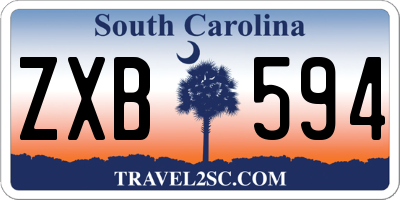 SC license plate ZXB594