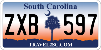 SC license plate ZXB597