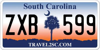 SC license plate ZXB599