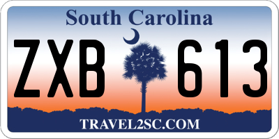 SC license plate ZXB613
