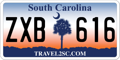 SC license plate ZXB616