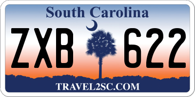 SC license plate ZXB622