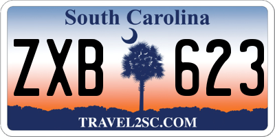 SC license plate ZXB623