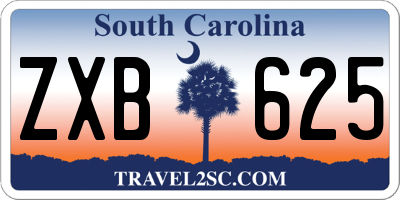 SC license plate ZXB625