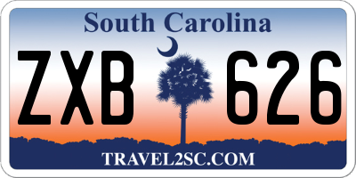 SC license plate ZXB626