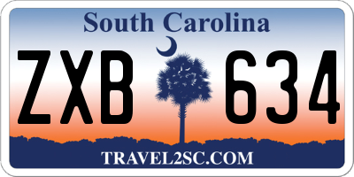 SC license plate ZXB634