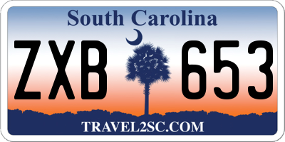 SC license plate ZXB653