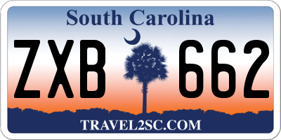 SC license plate ZXB662