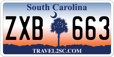 SC license plate ZXB663