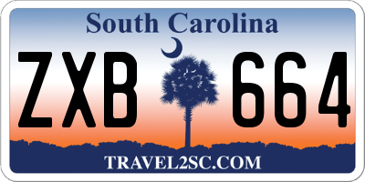 SC license plate ZXB664