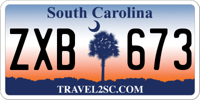 SC license plate ZXB673