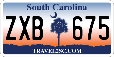 SC license plate ZXB675