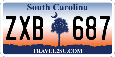 SC license plate ZXB687