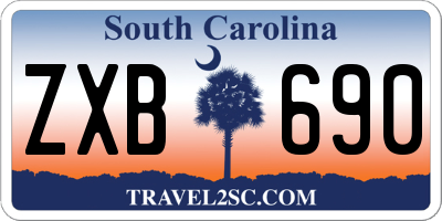 SC license plate ZXB690