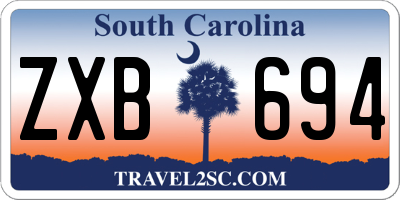 SC license plate ZXB694